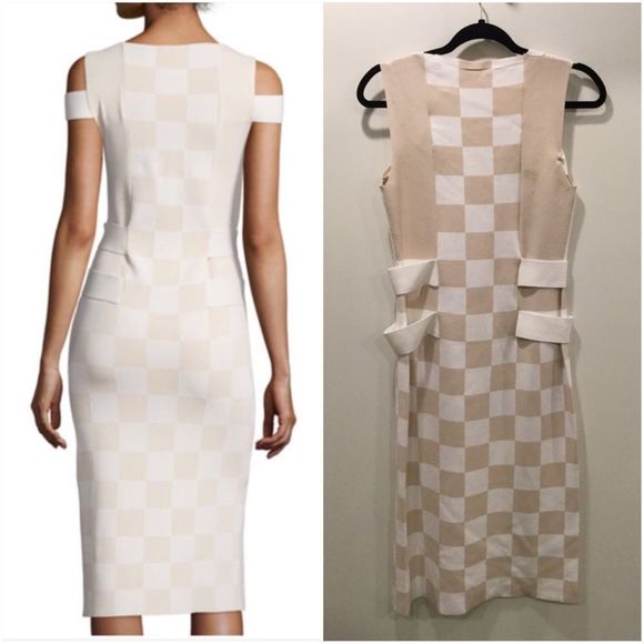 Opening Ceremony Cold-Shoulder Basketweave Sheath - Picture 2 of 8